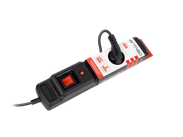 SURGE PROTECTOR ARMAC MULTI M3 5M 3X FRENCH OUTLETS BLACK 5