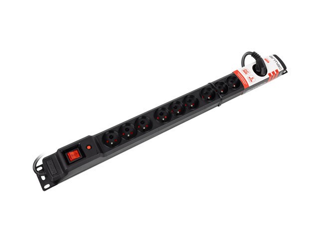 SURGE PROTECTOR ARMAC MULTI 12M/10A RACK 19" 3M 12X FRENCH OUTLETS BLACK 2