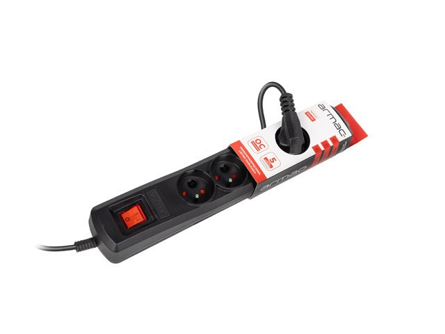 SURGE PROTECTOR ARMAC ARC5 3M 5X FRENCH OUTLETS BLACK 5